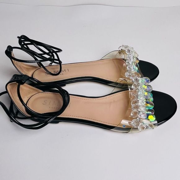 Simmi London Claudia Wrap-Around Ankle PVC sandals - Picture 6 of 7